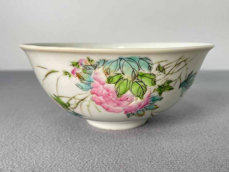 民国 粉彩“江西陶昌出品”款花鸟图茶园 - 图2