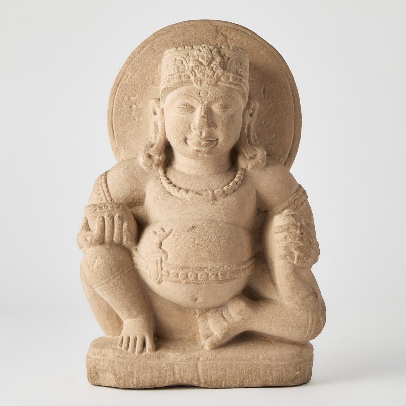 A Rare Indian Carved Stone Figure of Kubera - 图1