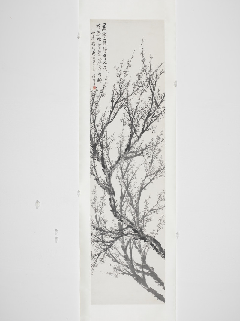 金心兰 1903年作 梅花四屏 - 图9