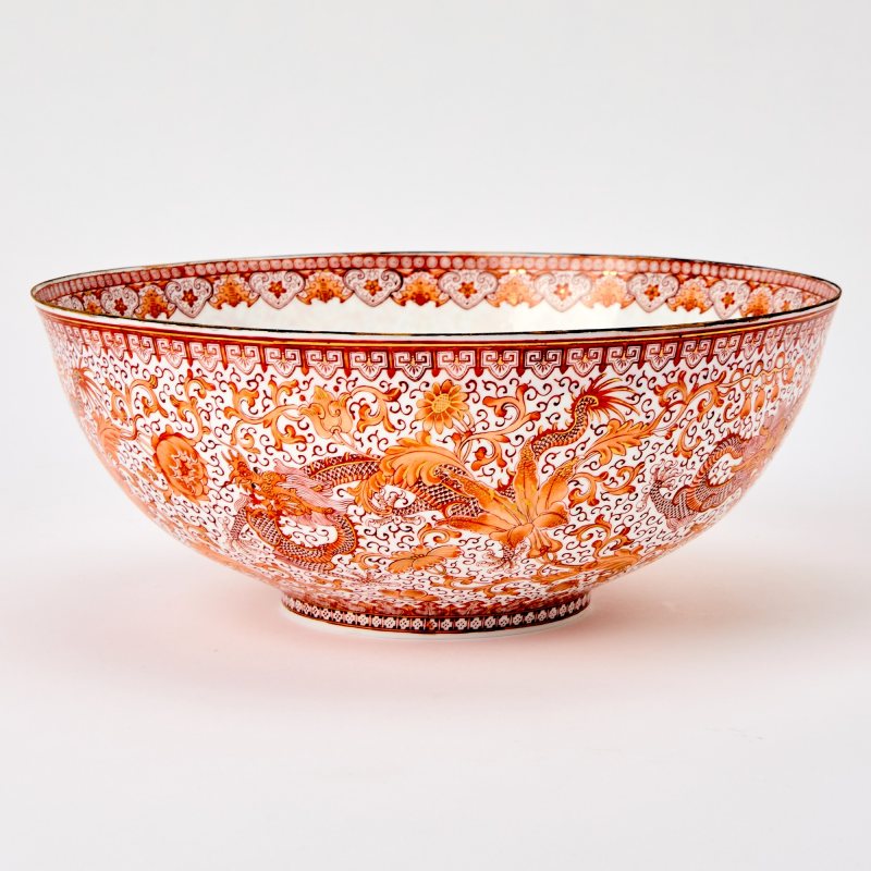 A Chinese Eggshell Iron Red Decorated Porcelain Bowl - 图2