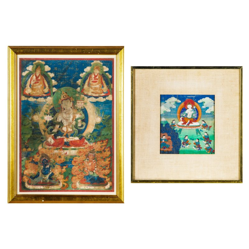 Two Tibetan Thangka - 图1