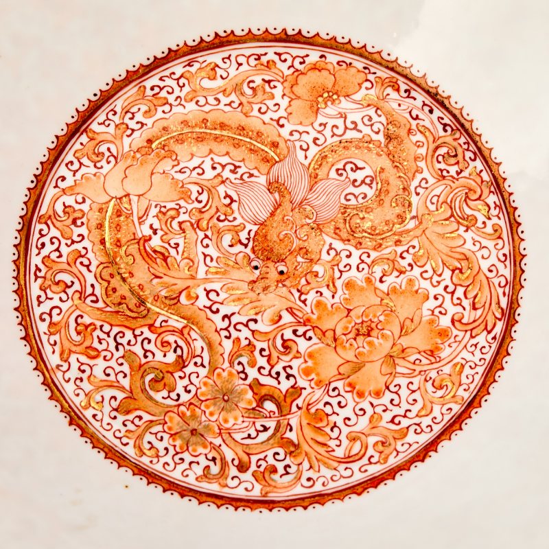 A Chinese Eggshell Iron Red Decorated Porcelain Bowl - 图3