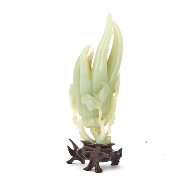 A Chinese Celadon Jade Carving of a Citron