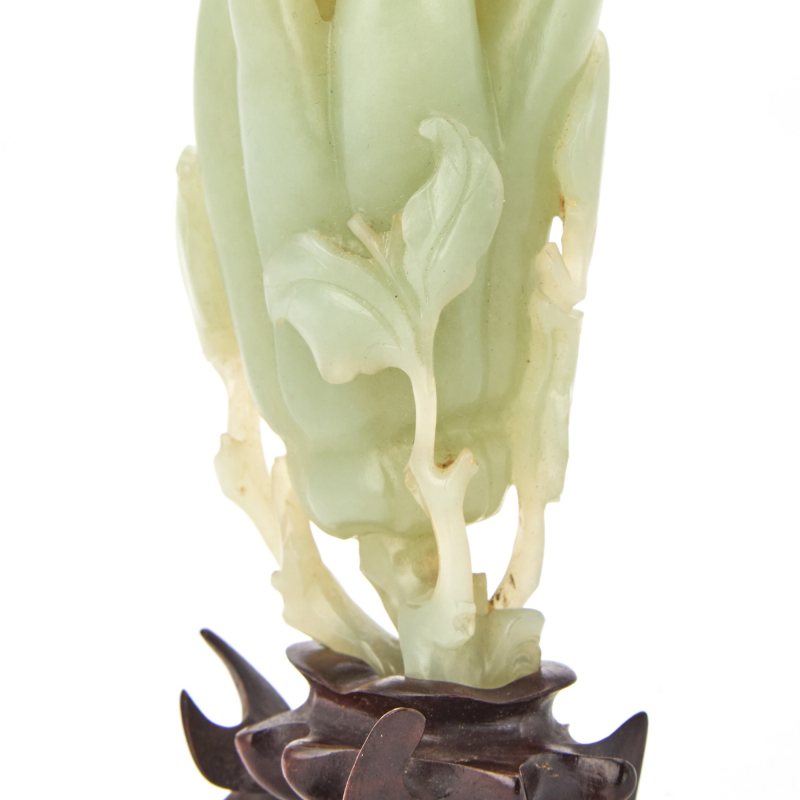 A Chinese Celadon Jade Carving of a Citron - 图2