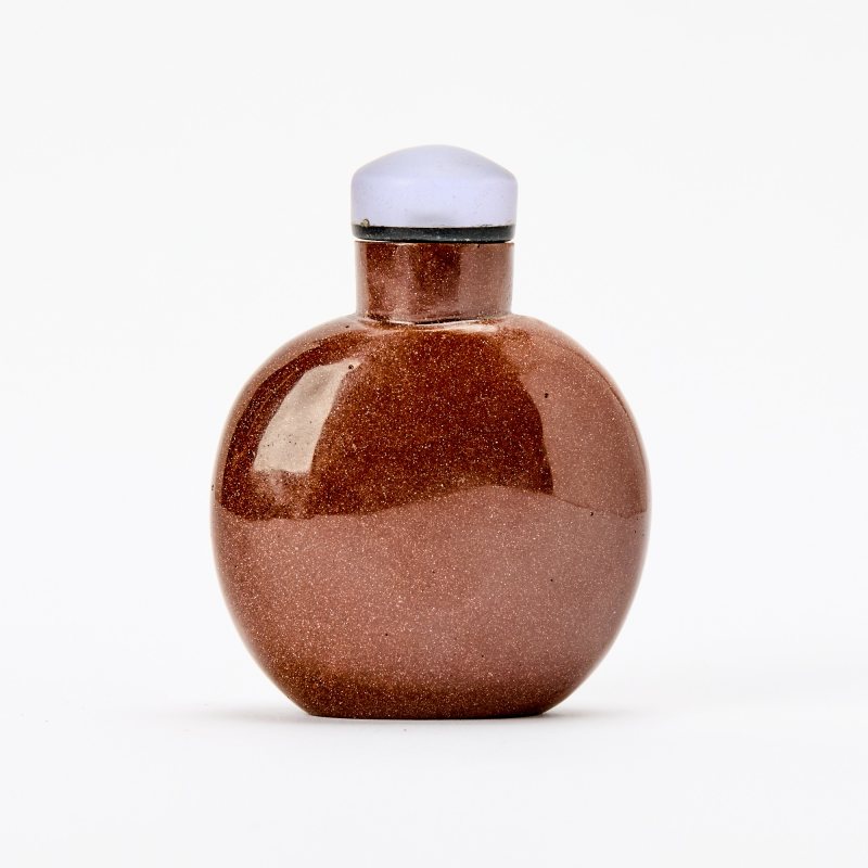 A Chinese Aventurine Glass Snuff Bottle