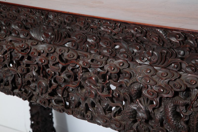 A Chinese Carved Hardwood Table - 图3