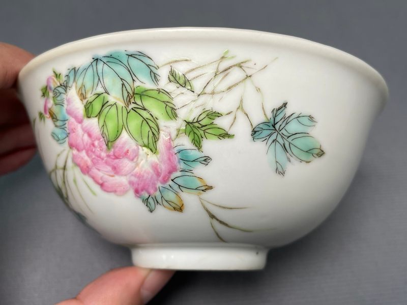 民国 粉彩“江西陶昌出品”款花鸟图茶园 - 图4
