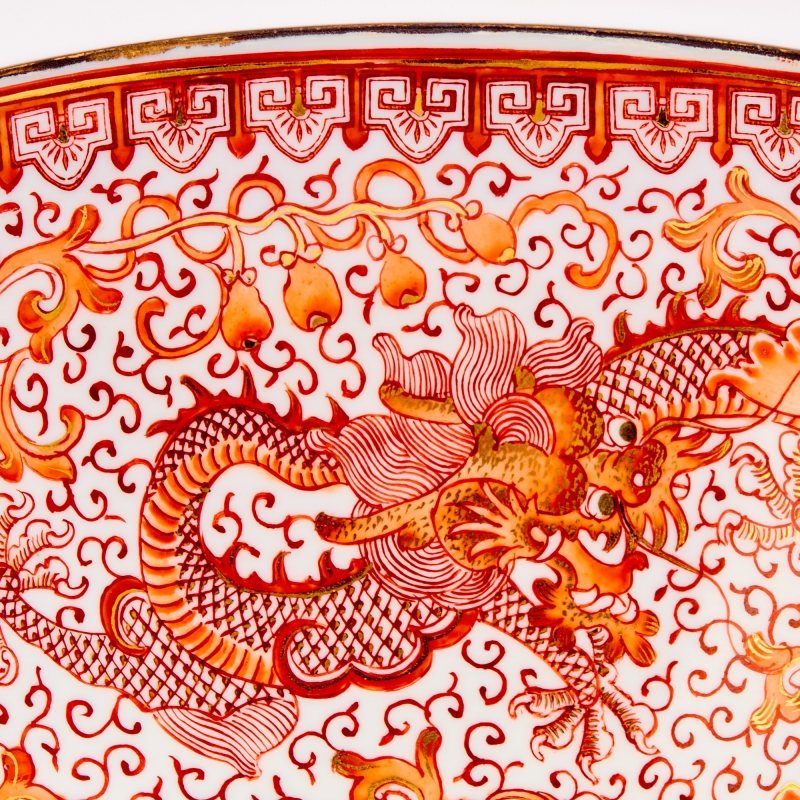 A Chinese Eggshell Iron Red Decorated Porcelain Bowl - 图4