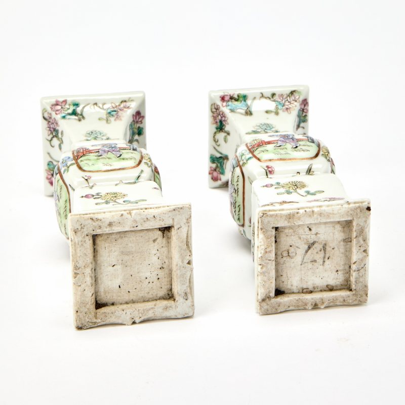 A Chinese Enameled Porcelain Five-Piece Miniature Garniture - 图10