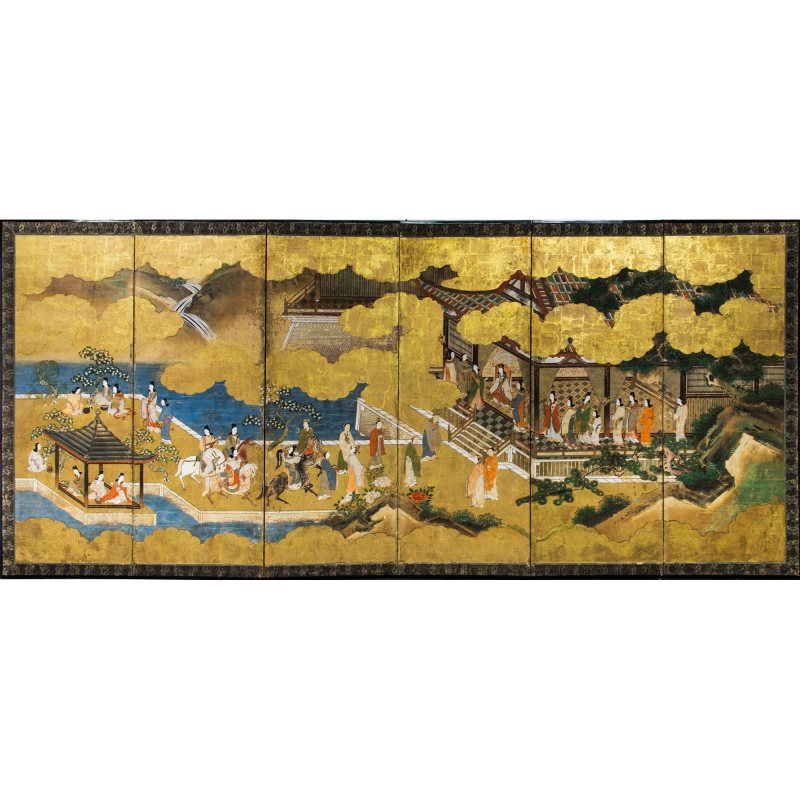 A Japanese Six-panel Byobu Screen - 图1