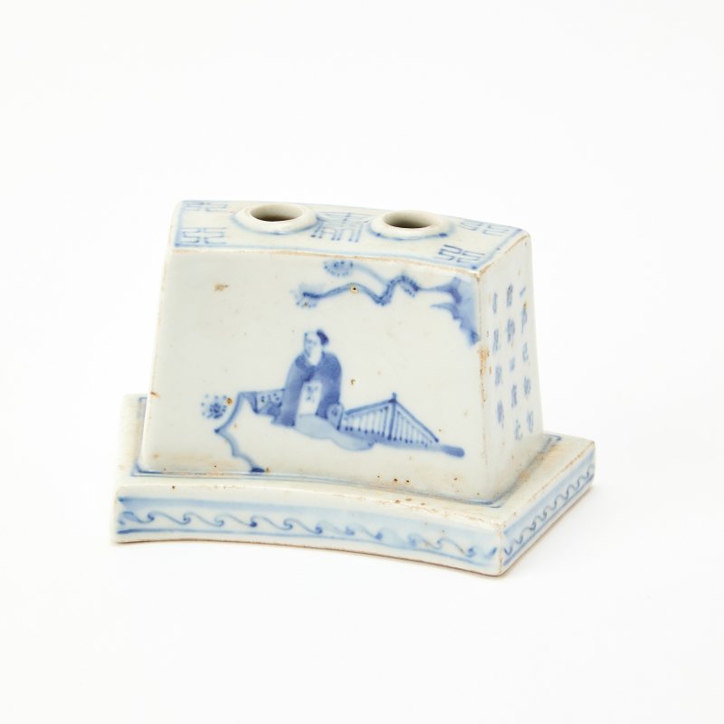 A Chinese Blue and White Porcelain Inkwell