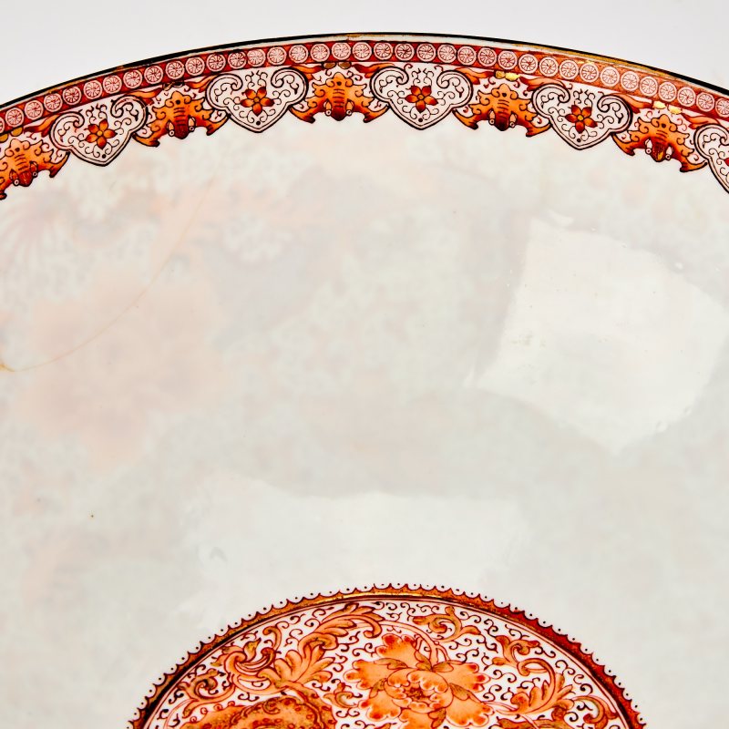 A Chinese Eggshell Iron Red Decorated Porcelain Bowl - 图5
