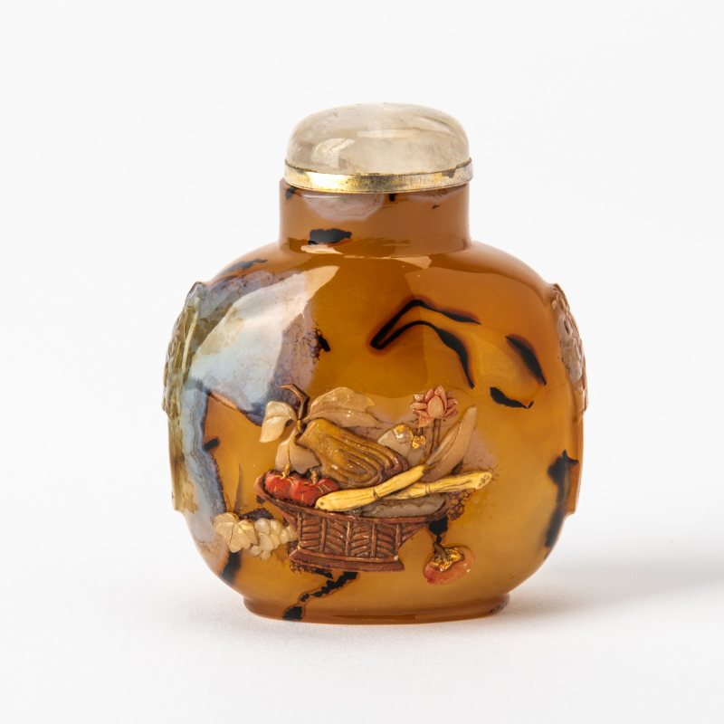 A Japanese-Embellishment Chinese Agate Snuff Bottle - 图4