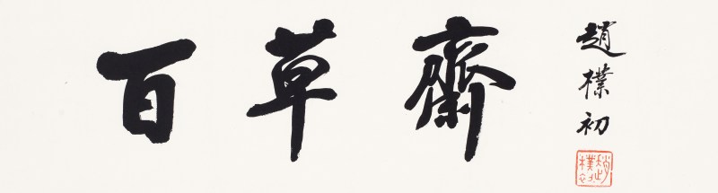 赵朴初  行书“百草斋”横额 - 图1