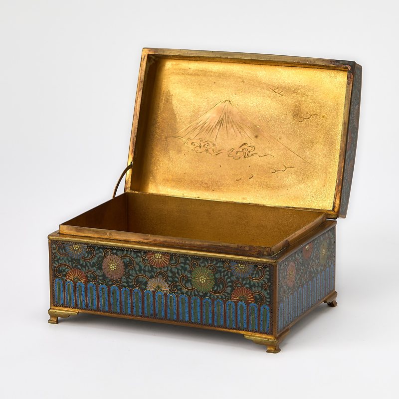 A Japanese Cloisonne Enamel Box - 图2