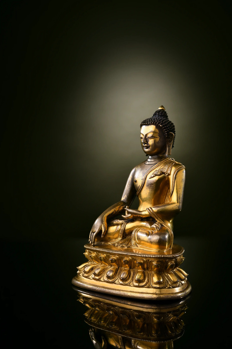 清乾隆（1736-1795年） 释迦牟尼佛像 - 图2