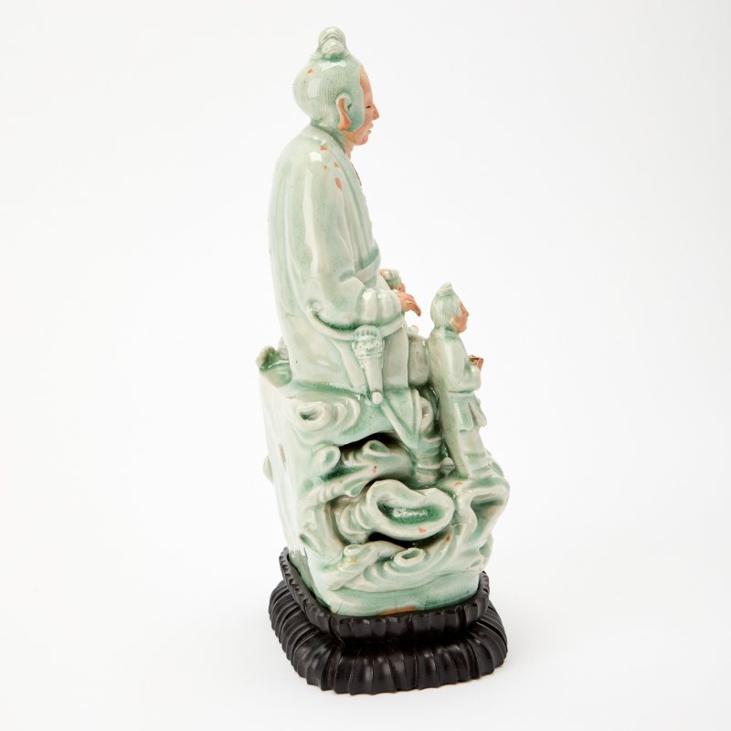 A Chinese Longquan Celadon Figure of a Bodhisattva - 图3