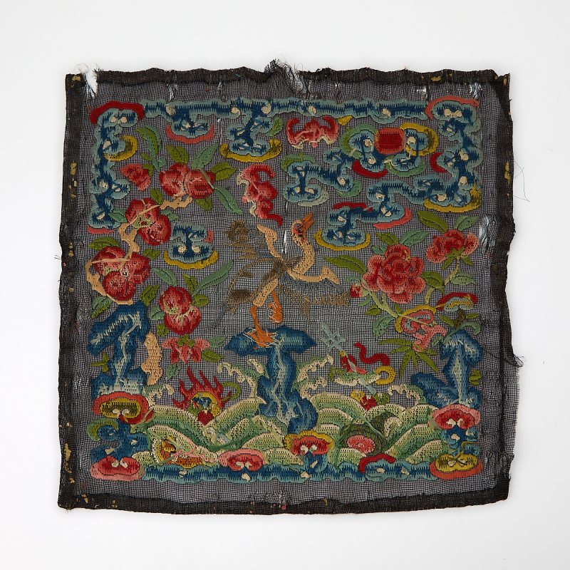 Five Chinese Silk Rank Badges - 图2