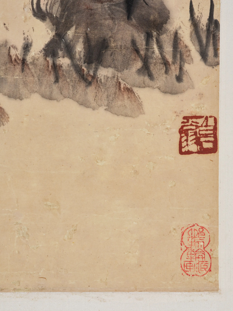 齐白石  棕榈小鸡 - 图5