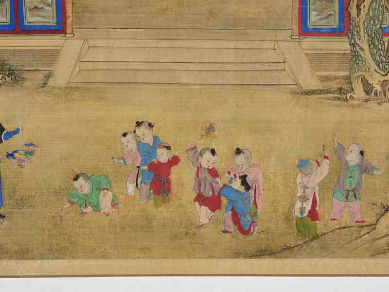 张淮、施静  十二月行乐图卷 - 图12