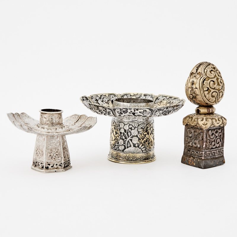 A Group of Tibetan Mixed Metal Ritual Articles - 图7