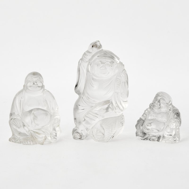 A Group of Seven Carved Rock Crystal Figures - 图3