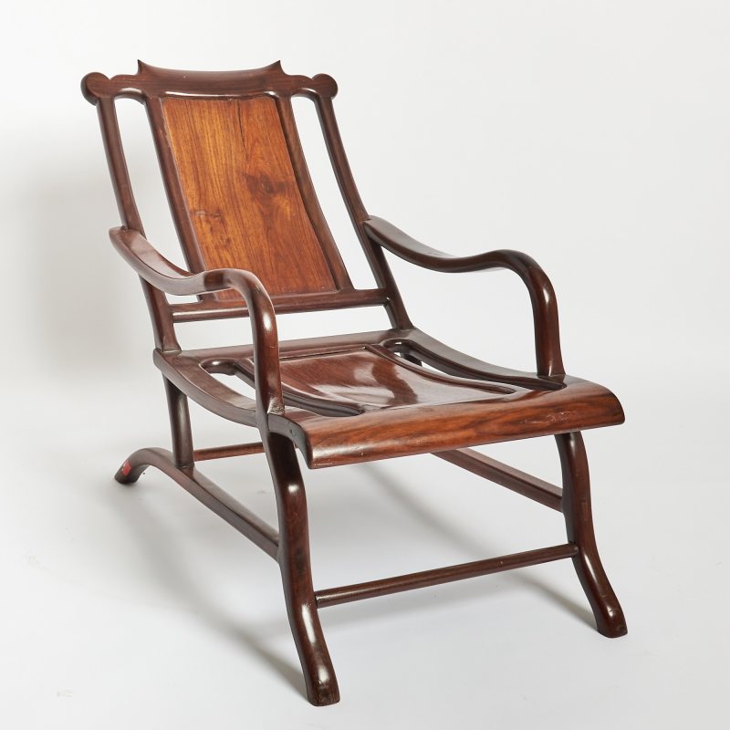 A Chinese Hardwood Moon Gazing Chair - 图1