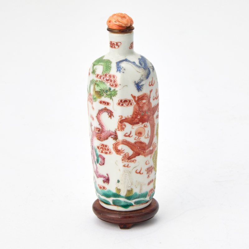 A Large Chinese Enameled Porcelain Snuff Bottle