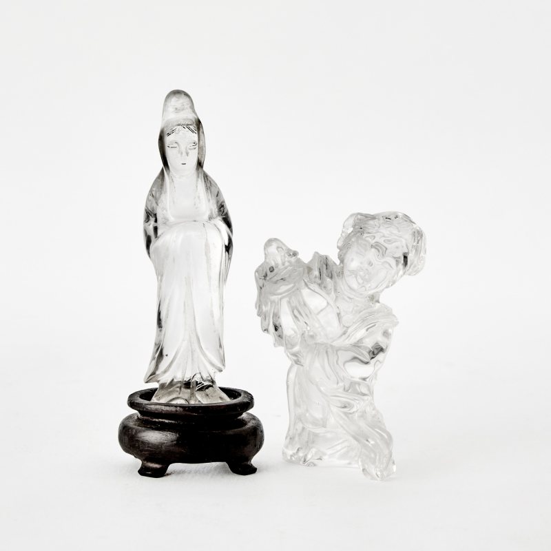 A Group of Seven Carved Rock Crystal Figures - 图4