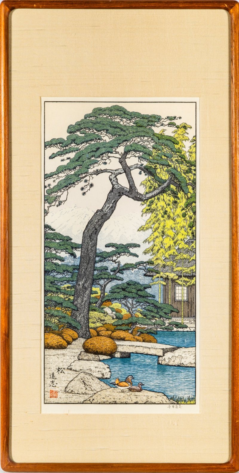 A Japanese Shin Hanga Woodblock Triptych by Toshi Yoshida - 图10