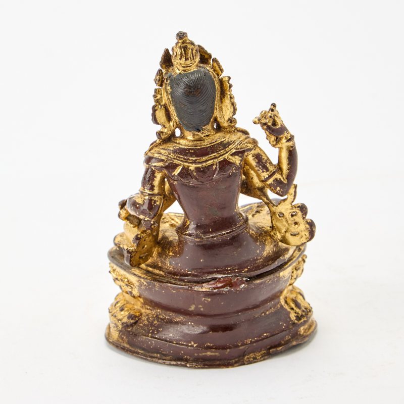 A Nepalese Gilt Lacquer Figure of Shadkakshari Lokeshavara - 图3