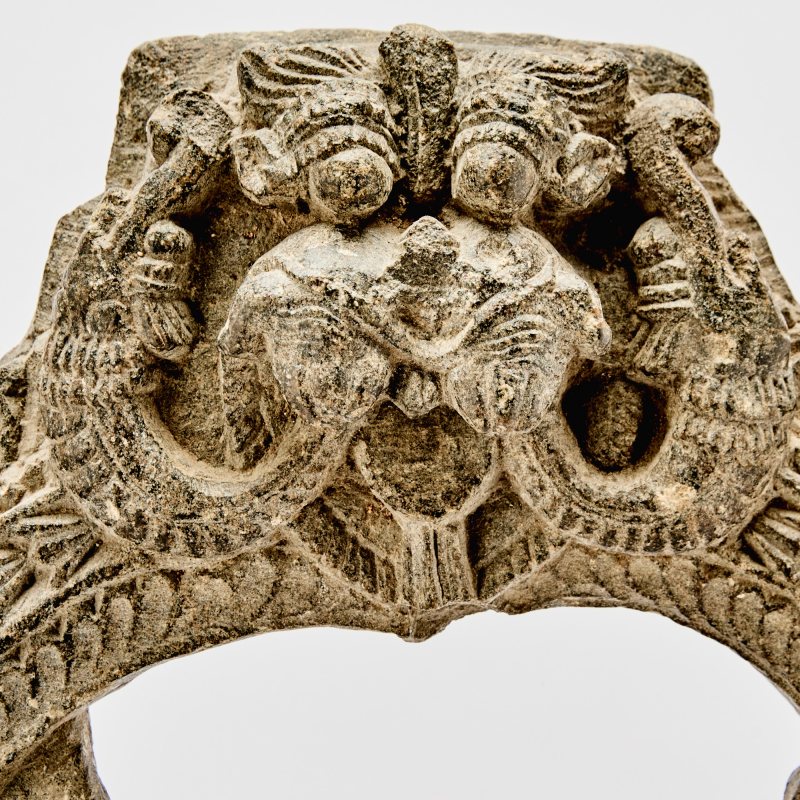 An Indian Carved Stone Stele of Siva with Cobras - 图3