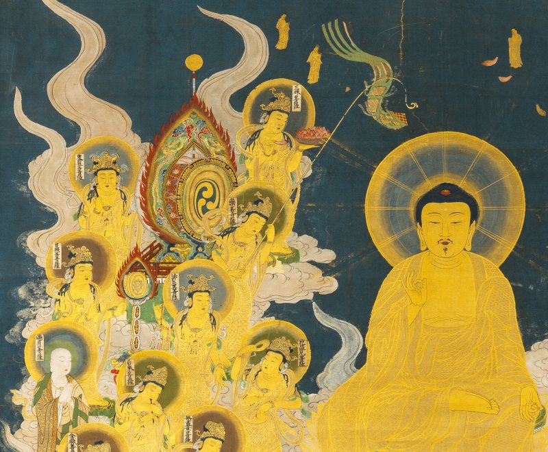 A Large and Fine Japanese School Buddhist Painting - 图3