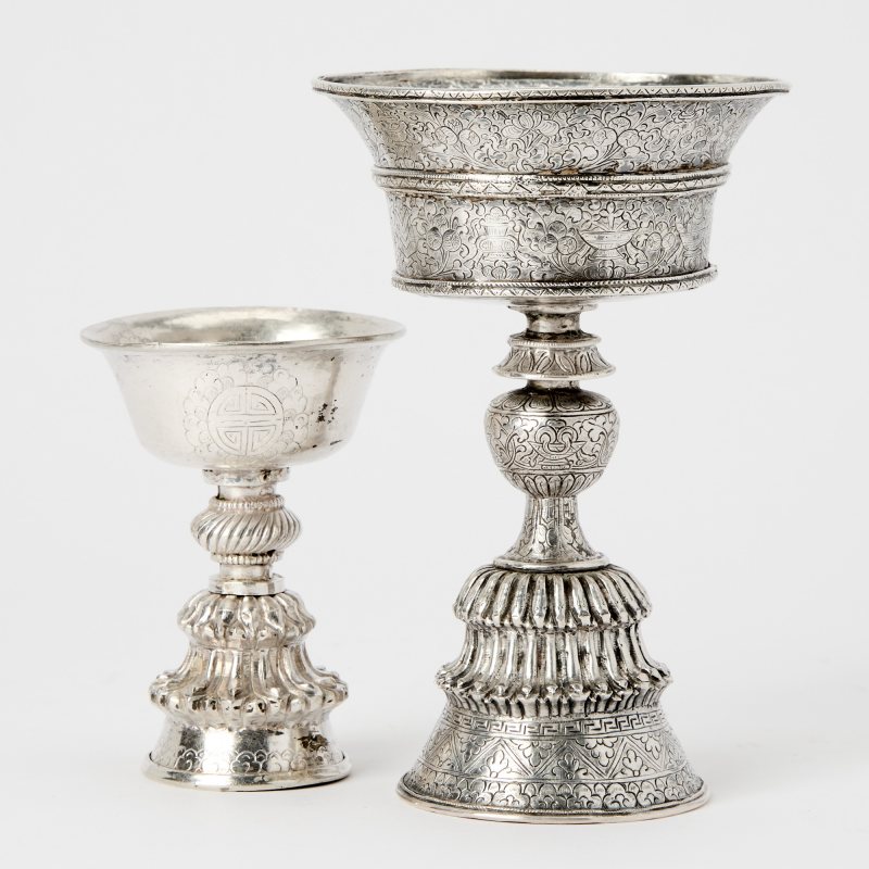 A Group of Tibetan Silver and Silvered Metal Ritual Articles - 图3