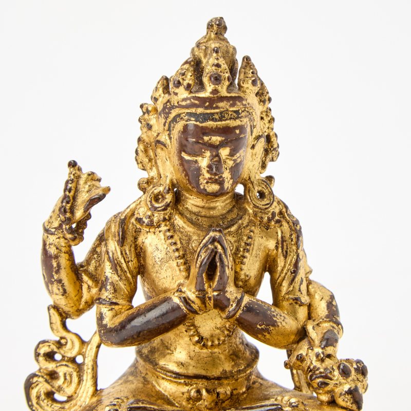 A Nepalese Gilt Lacquer Figure of Shadkakshari Lokeshavara - 图4