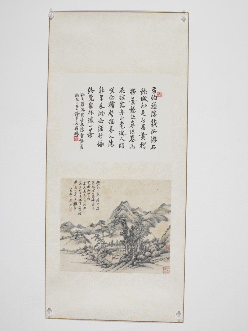 顾沄 1888年画*1989年书 山水八屏 - 图9