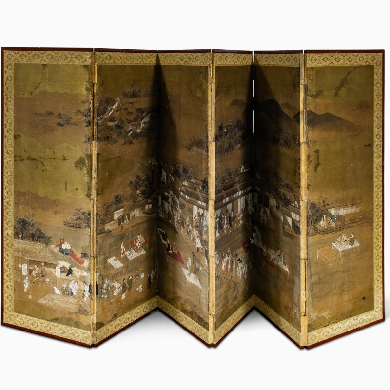 A Japanese Six-Fold Byobu Screen - 图3