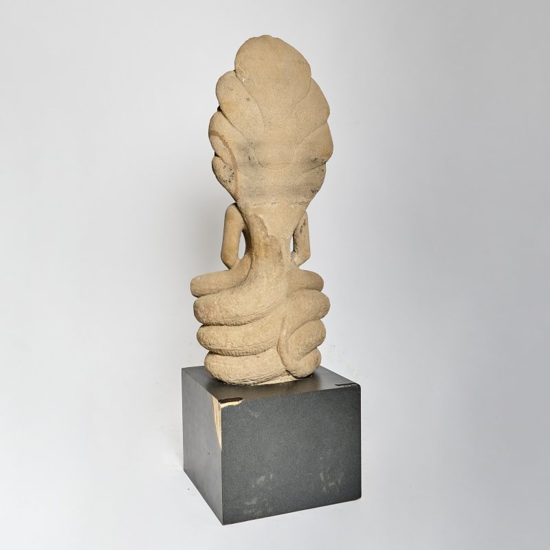 A Thai Carved Stone Figure of Buddha Muchalinda - 图5
