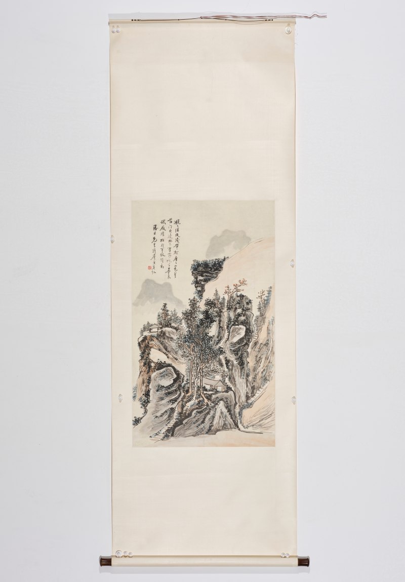 黄宾虹  翠微山色 - 图2