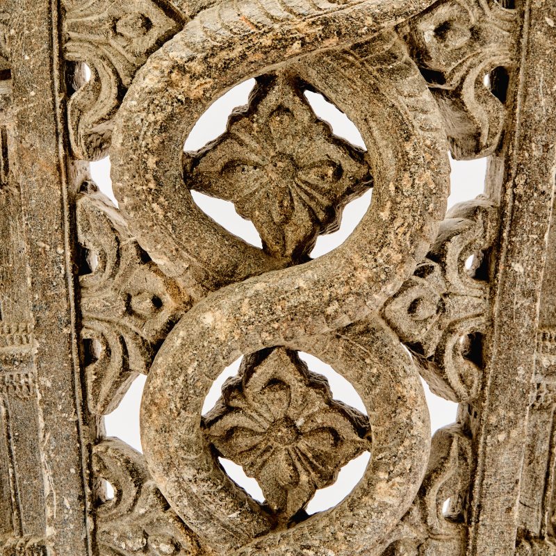 An Indian Carved Stone Stele of Siva with Cobras - 图5