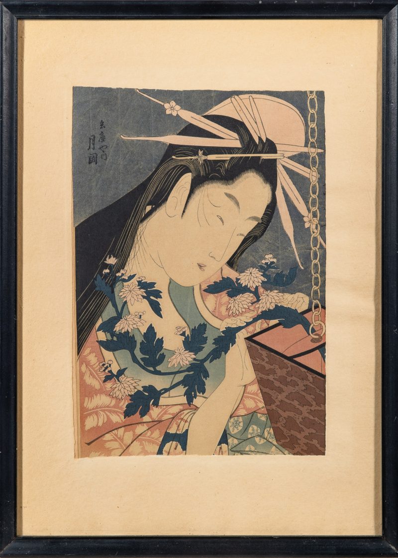 A Japanese Ukiyo-e Woodblock Print after Ichirakutei Eisui - 图1