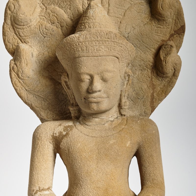 A Thai Carved Stone Figure of Buddha Muchalinda - 图7