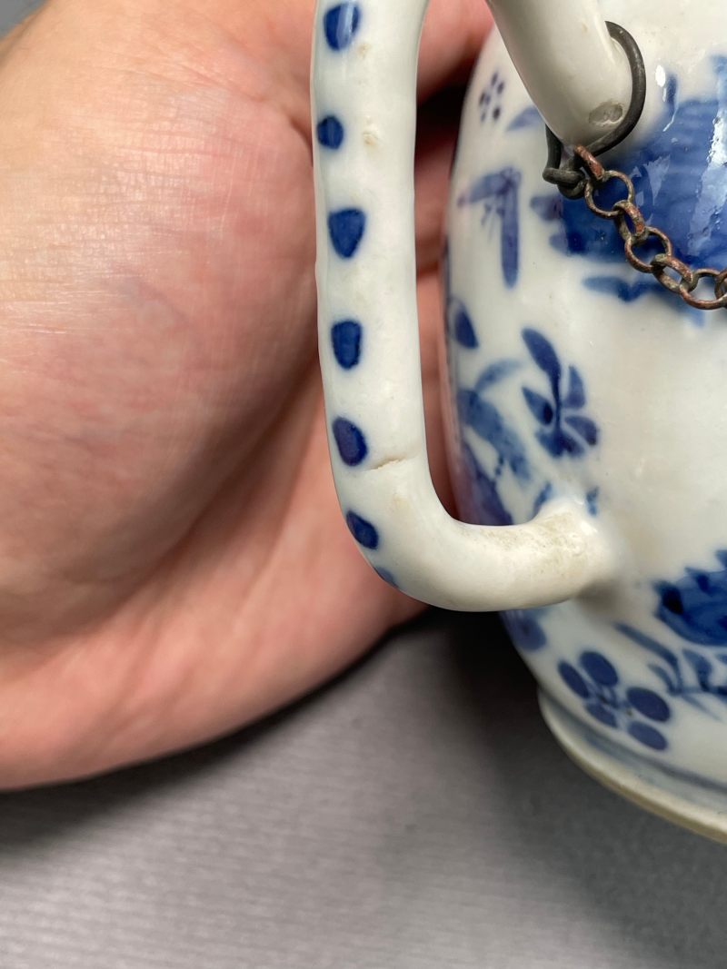 清光绪 青花花鸟纹茶壶 - 图10