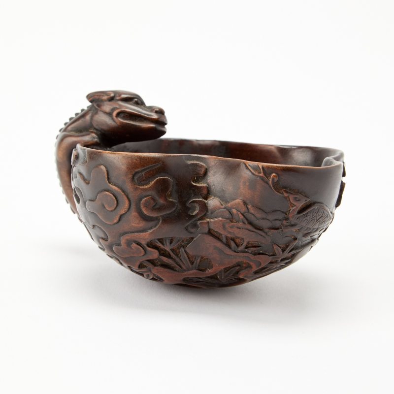 A Chinese Carved Boxwood Cup - 图1