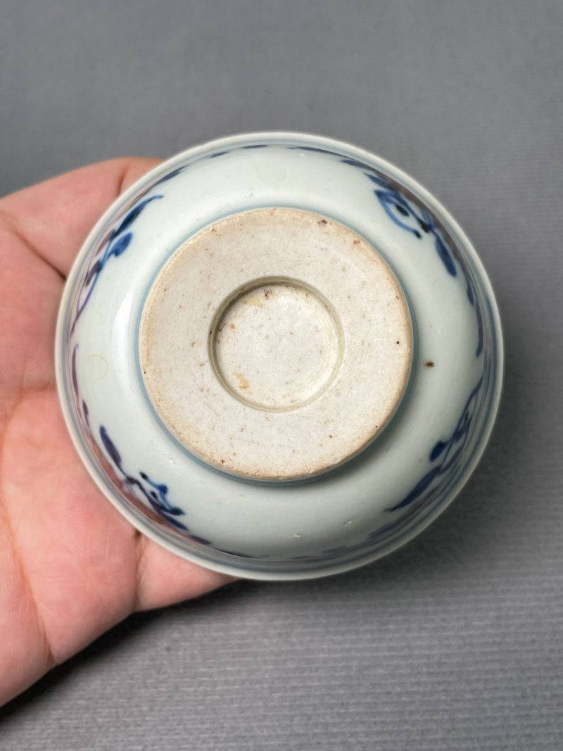 清中期 青花釉里红瓜果纹杯（一对） - 图24