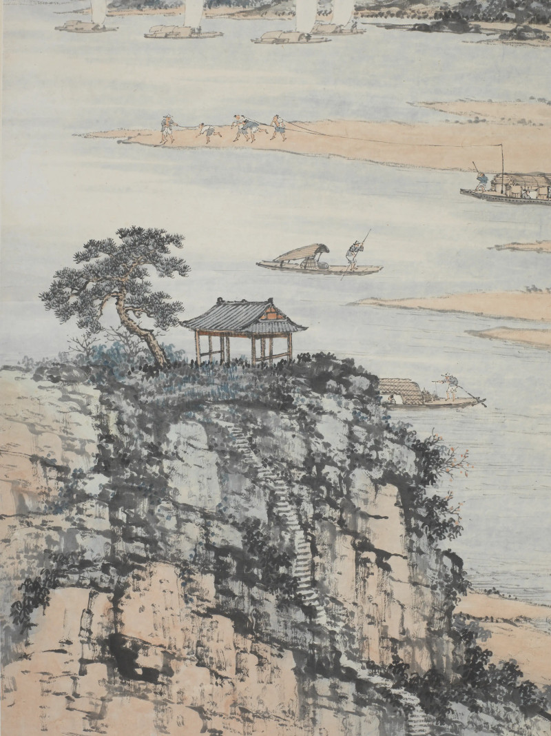 袁松年 1940年作 富春烟晓 - 图5