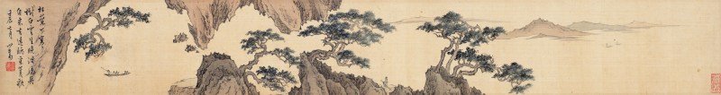 溥儒 1952年作 松江泛舟 - 图1