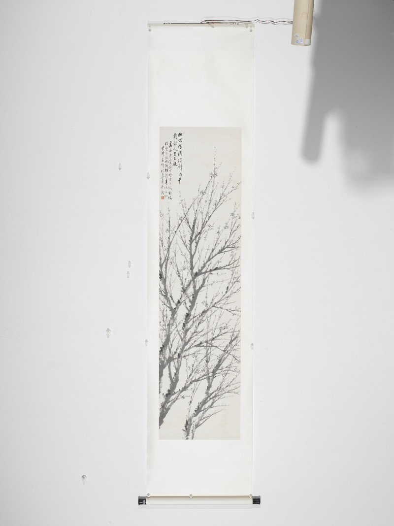 金心兰 1903年作 梅花四屏 - 图2