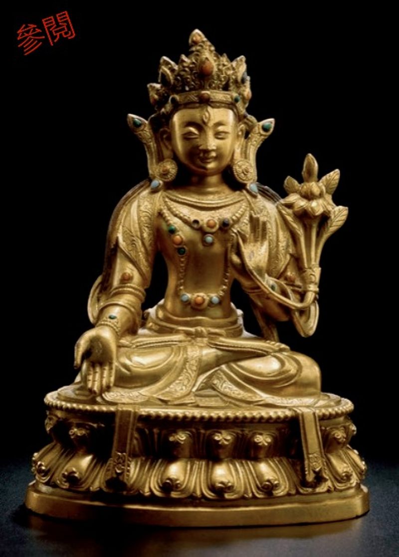 清康熙（1661-1722年） 白度母像 - 图4