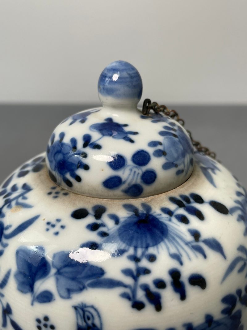 清光绪 青花花鸟纹茶壶 - 图11